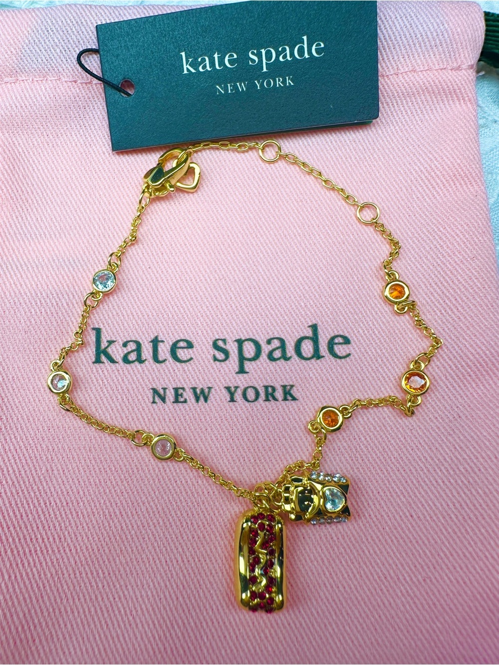 Kate Spade Hot Dog and French Fries Bracelet